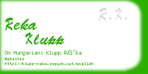reka klupp business card